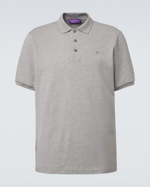 Ralph Lauren Cotton Pique Polo Shirt - Grey