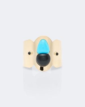 La DoubleJ Crystal-Embellished Cuff - Blue