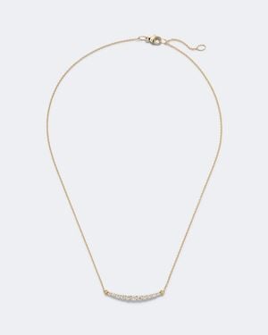 David Yurman Halskette Petite Pave Aus 18Kt Gelbgold Mit Diamanten - Weiß