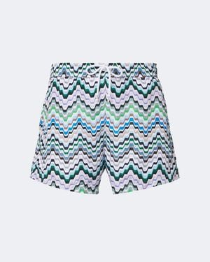 Missoni Badeshorts Greek Key - Blau