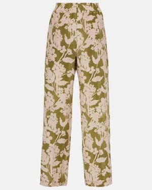 Victoria Beckham Silk Pyjama Trousers - Green