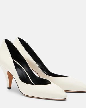 Jude Haze Leather Pumps - White