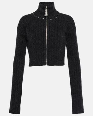 Alessandra Rich Pullover Aus Einem Wollgemisch - Schwarz