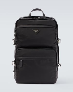 Prada Rucksack Aus Re-Nylon - Schwarz