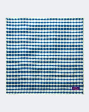 Loewe X Cosima Von Bonin Checked Silk Twill Scarf - Blue
