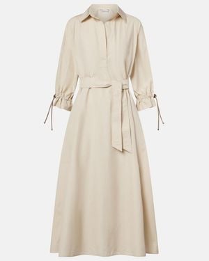 Max Mara Mirto Oversized Cotton Poplin Shirt Dress - Natural