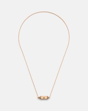 Marie Lichtenberg Halskette Coco Micro Aus 18Kt Rosegold Mit Diamanten - Weiß