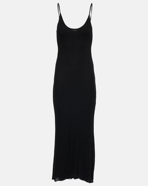 KHAITE Leesal Jersey Midi Dress - Black