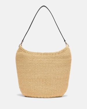 Phoebe Philo Small Slope Sling Woven Shoulder Bag - White
