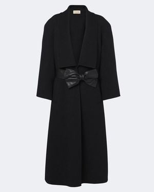 Valentino Mantel Aus Wolle Und Kaschmir - Schwarz