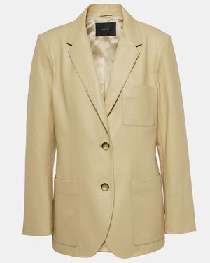 JOSEPH Jacques Leather Blazer - Natural