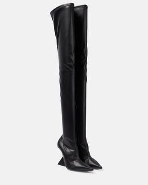 The Attico Botas negras de cuero hasta la rodilla - Negro