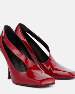 KHAITE Eva 100 Cutout Patent Leather Court Shoes - Red