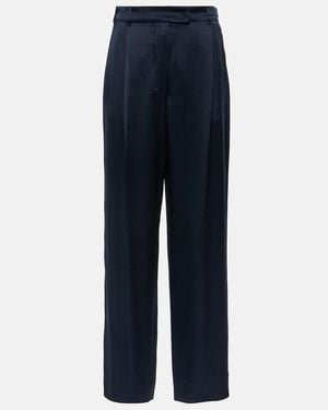 Max Mara High-Rise Wide-Leg Pants - Blue