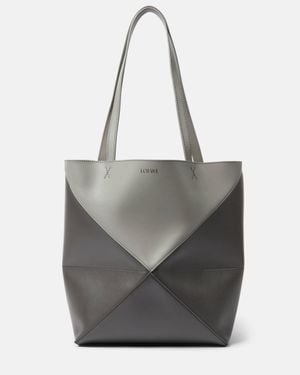 Loewe 'puzzle Fold' Shopper Bag, - Grey