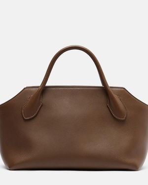 The Row Terrasse Leather Top-Handle Bag - Brown