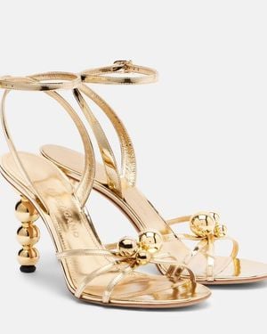 Ferragamo Karina Metallic Leather Sandals