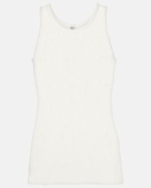 TOTEME Boucle-Knit Tank Top - White