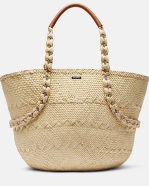 Aquazzura Isla Raffia Tote Bag - Natural