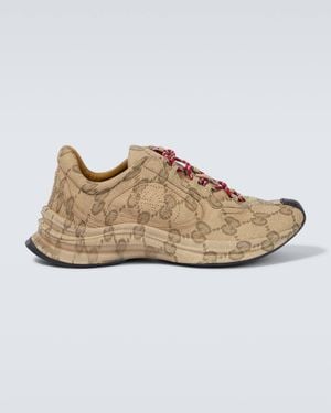 Gucci Run Leather Trainers - Natural