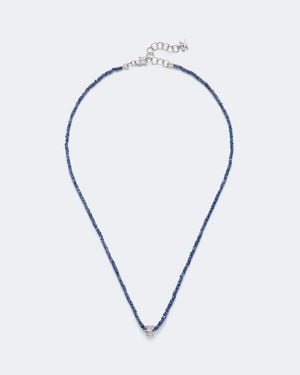 Suzanne Kalan Halskette Infinite Aus 18Kt Weissgold Mit Diamanten Und Saphiren - Blau