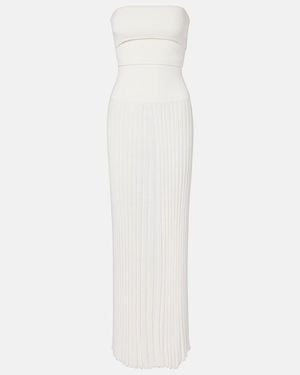 Christopher Esber Slash Cutout Ribbed-Knit Maxi Dress - White