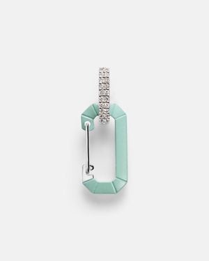 Eera Einzelner Ohrring Chiara Small Aus 18Kt Weissgold Mit Diamanten - Blau