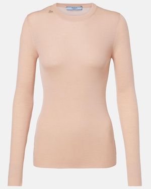 Prada Pullover Aus Schurwolle - Pink