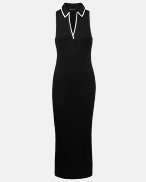 Veronica Beard Darien Cotton-Blend Polo Dress - Black