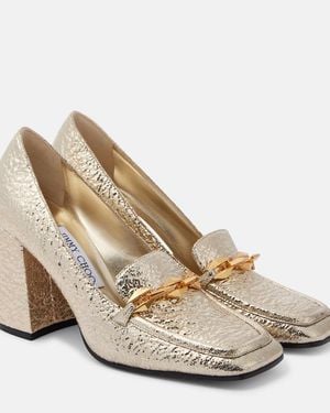 Jimmy Choo Diamond Tilda 80 Loafer Court Shoes - Metallic