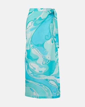 PUCCI Orchidee Cotton Beach Cover-Up - Blue