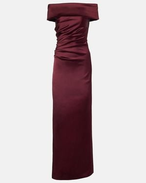 Max Mara Opaco Off-Shoulder Maxi Dress - Purple