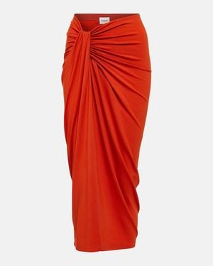 Isabel Marant Jeldia Jersey Midi Skirt - Red