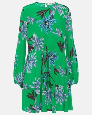 Diane von Furstenberg Sydney Floral Minidress - Green
