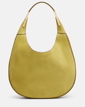 SAVETTE Florence Small Suede Shoulder Bag - Green