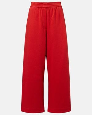Magda Butrym Cotton-Blend Joggers - Red