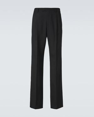 Valentino Garavani Virgin Wool Straight Trousers - Black