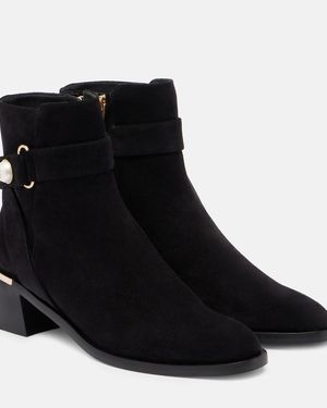 Jimmy Choo Noor 45 Suede Ankle Boots - Black