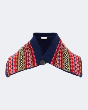 Dries Van Noten Wool Collar - Blue