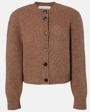 Rohe Cardigan Aus Wolle - Braun