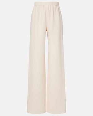 Valentino Cady Couture Wide-Leg Pants - Natural