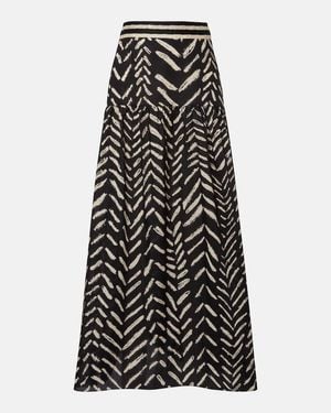 Johanna Ortiz Printed Cotton Maxi Skirt - Black