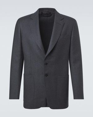 Tom Ford Wool-Blend Cardigan - Blue