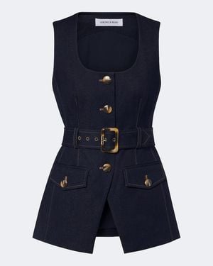 Veronica Beard Gilet Di Jeans Becker - Blu