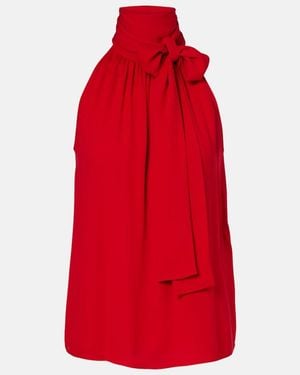 Valentino Silk Georgette Blouse - Red