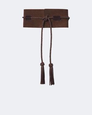 DEHANCHE Korsettguertel Sedona Aus Veloursleder - Braun