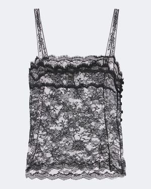 Saint Laurent Lace Camisole - Grey