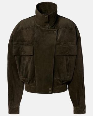 Saint Laurent Suede Jacket - Green