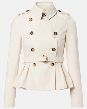 Burberry Isabella Cotton Gabardine Jacket - Natural