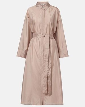 Max Mara Anna Organza Shirt Dress - Natural